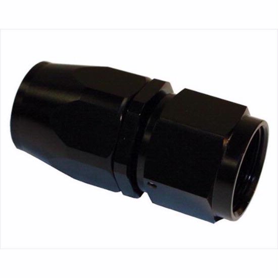 Straight, Aluminum -4 AN Reuseable Fitting Black - 1011BLK