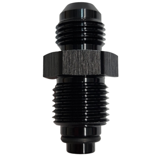 Aluminum Steering Box Adapter Fitting 16mm O-ring to -6 AN, Black - PSP122A