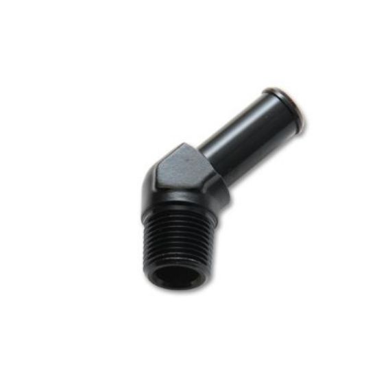 45 Degree Barb Fitting 1/8" Pipe to 1/4" Hose, Black - 22905BLK