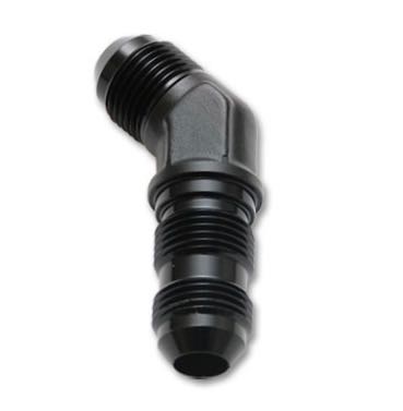 45 Degree Bulkhead Union -12 Black - 2786BLK