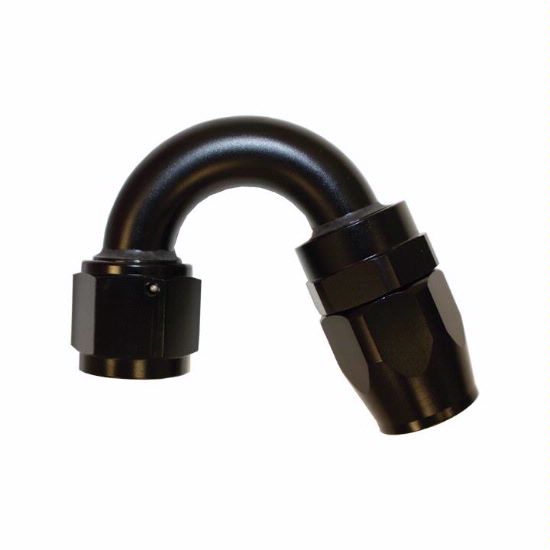Aluminum 150 Degree Reuseable Fitting -8 Black - 4053BLK