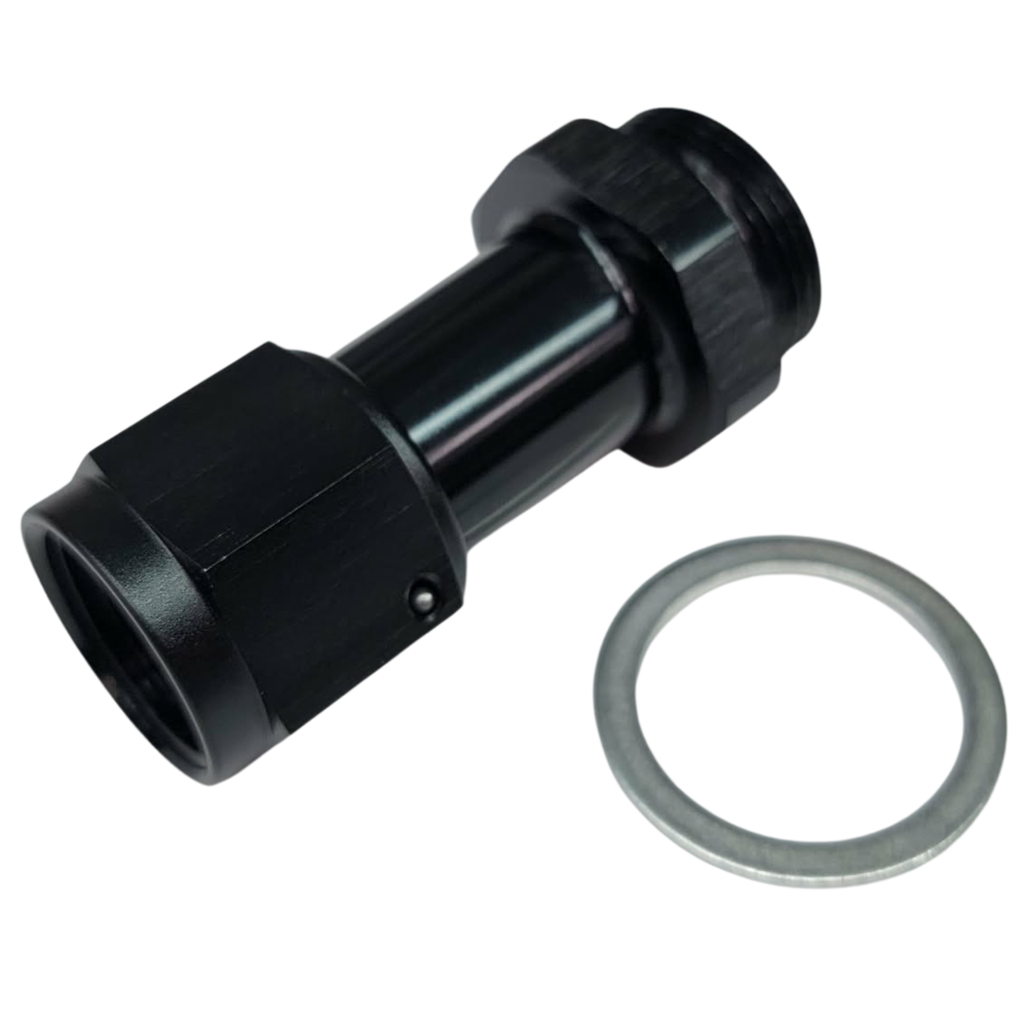 Female Flare Carb Fitting, -8 AN, Black - 916-8-78BLK