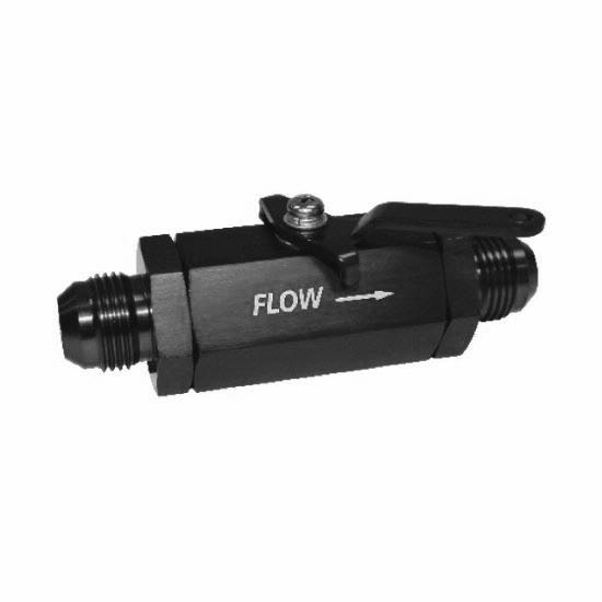 Shut Off Valve -10 AN, Black - 72-10BLK
