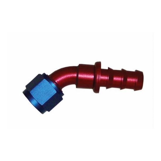 Push-On Hose Fitting, 45 Degree -6 - 1522