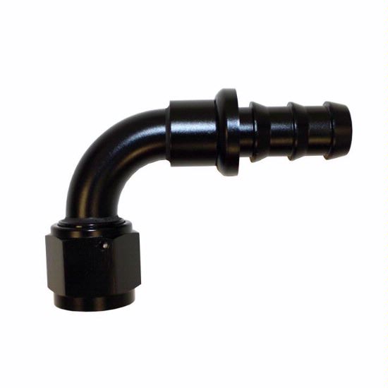 Push-On Hose Fitting, 90 Degree -10 Black - 1534BLK