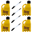 3 Gallon Jug, Vented, w/ Aluminum Valve Hose, 4 Pack, Yellow - R3004YL-4045