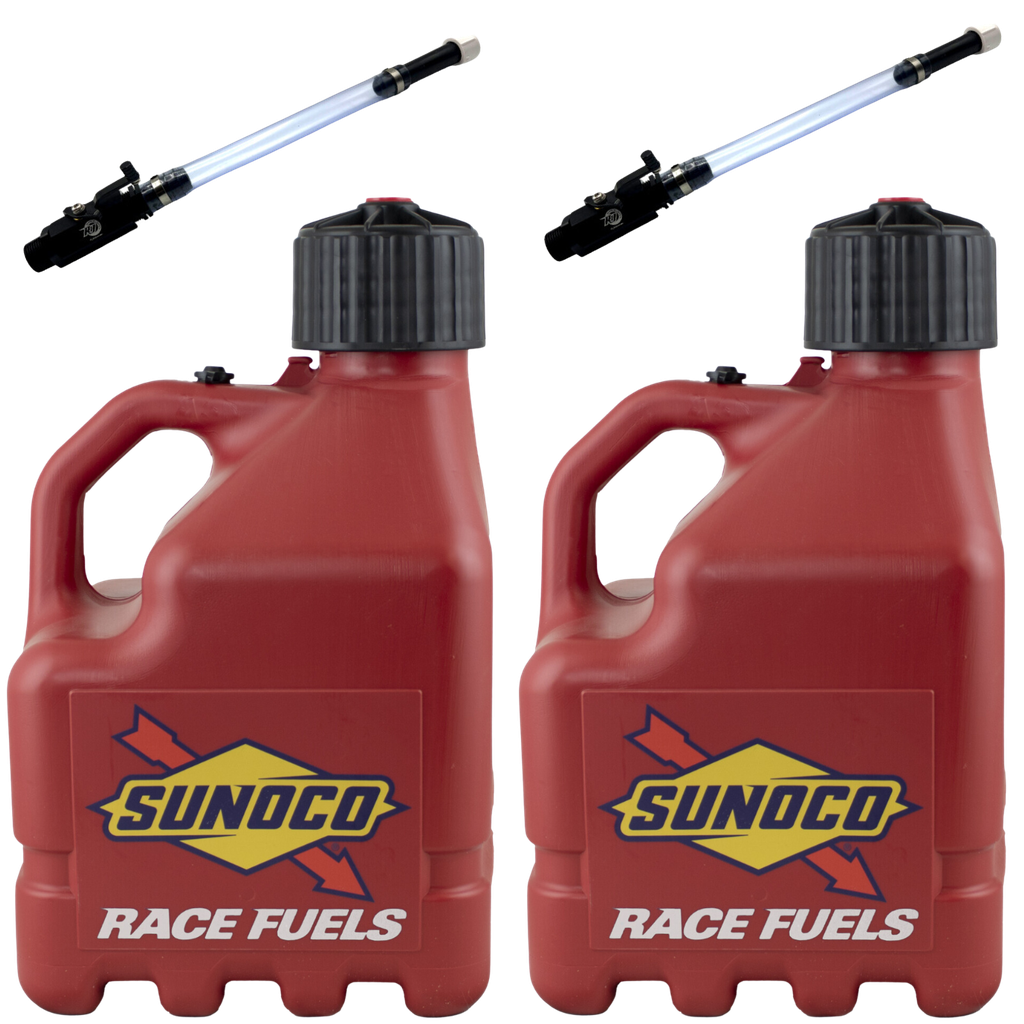 3 Gallon Jug, Vented, w/ Aluminum Valve Hose, 2 Pack, Red - R3002RD-4045