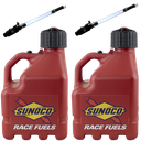 3 Gallon Jug, Vented, w/ Aluminum Valve Hose, 2 Pack, Red - R3002RD-4045