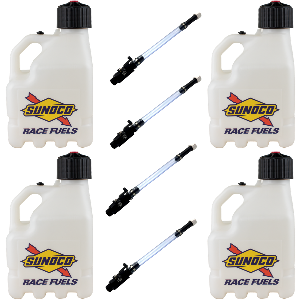 3 Gallon Jug, Vented, w/ Aluminum Valve Hose, 4 Pack, Clear - R3004CL-4045