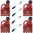 3 Gallon Jug, Vented, w/ Aluminum Valve Hose, 4 Pack, Red - R3004RD-4045