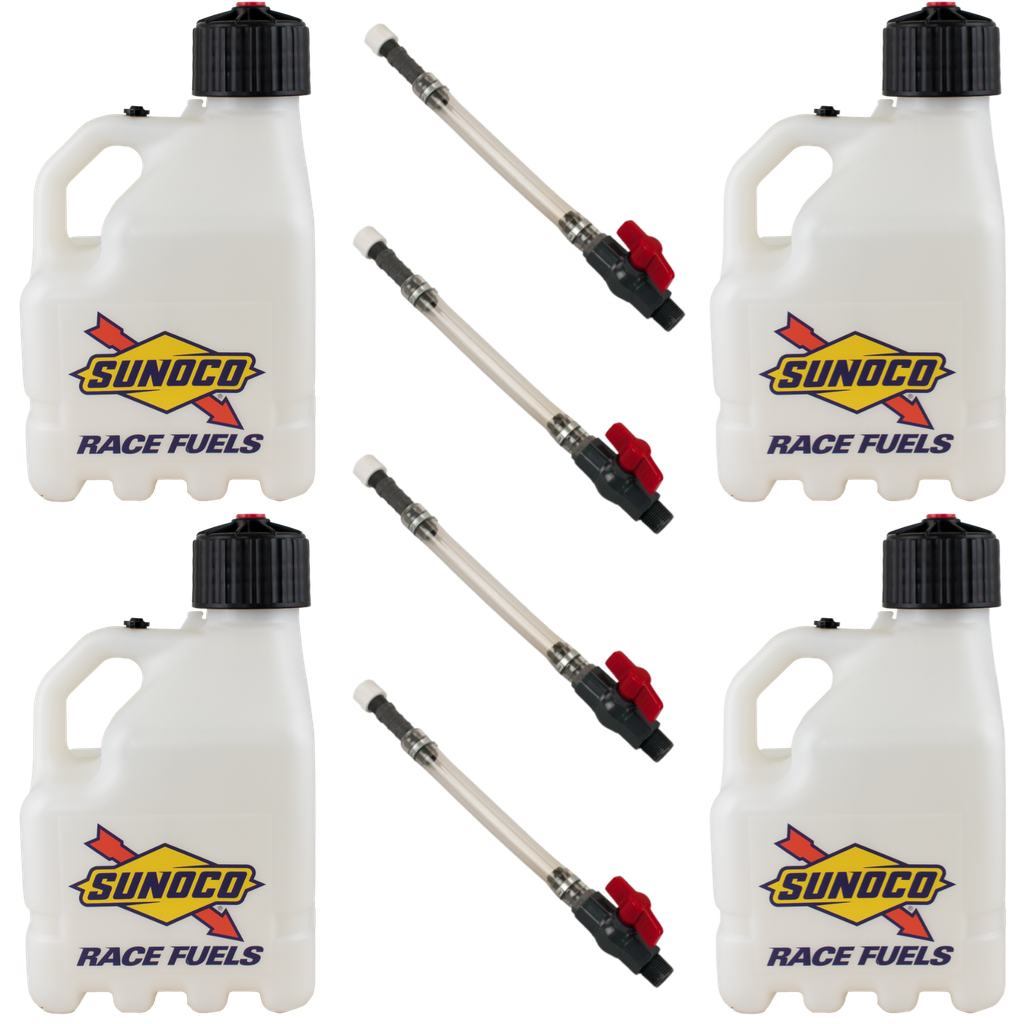 3 Gallon Jug, Vented, w/ Plastic Valve Hose, 4 Pack, Clear - R3004CL-5226