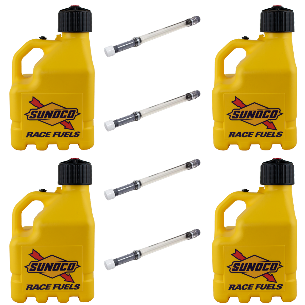 3 Gallon Jug, Vented, w/ Deluxe Hose, 4 Pack, Yellow - R3004YL-3044