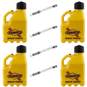 3 Gallon Jug, Vented, w/ Deluxe Hose, 4 Pack, Yellow - R3004YL-3044