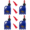 3 Gallon Jug, Ventless, w/ Fastflo Lid, 4 Pack, Blue - R3104BL-FF