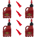 3 Gallon Jug, Ventless, w/ Fastflo Lid, 4 Pack, Red - R3104RD-FF