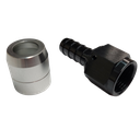 Aluminum Straight Crimp Fitting, -10 AN, Black - 4214BLK