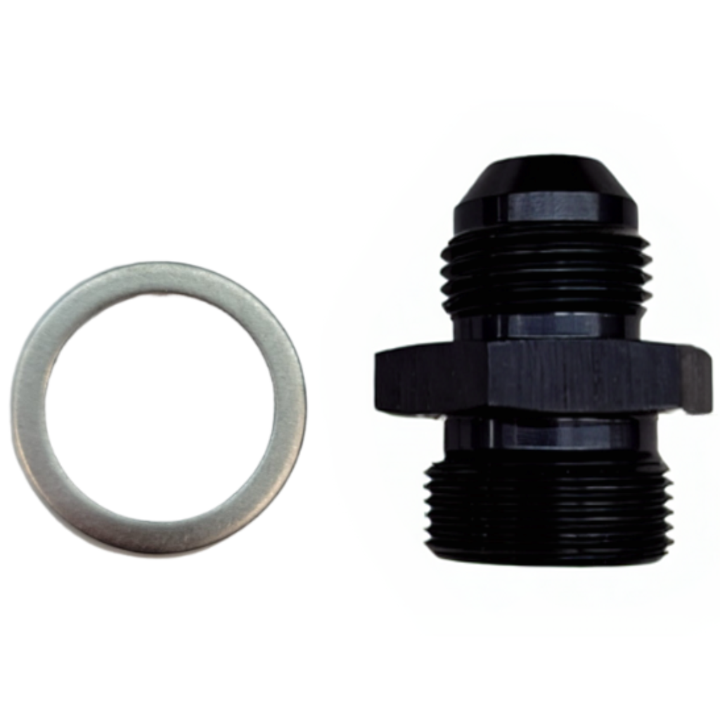 Holley Carburetor Short -8 Fitting, Black - A7881BLK