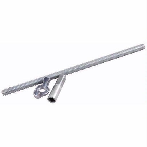 [PRPCG2173] 4" x 1/4"-20 Thread Straight Carb Stud with Wing Nut and Adapter - G2173