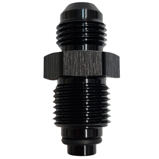 [PSPPSP122A] Aluminum Steering Box Adapter Fitting 16mm O-ring to -6 AN, Black - PSP122A