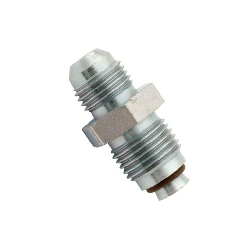 [PSPPSP122S] Steel Steering Box Adapter Fitting 16mm O-ring to -6 AN, Clear Zinc Plating - PSP122S