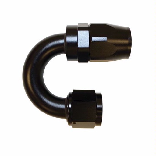 [PRF4063BLK] Aluminum 180 Degree Reuseable Fitting -8 Black - 4063BLK