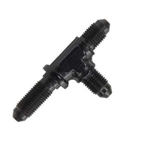 [PRF2118BLK] Bulkhead Run Tee -6 Black - 2118BLK