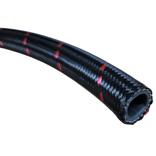 [PRFBU0600] Lightweight Hose -6 AN, Red Stripe, Per Foot - BU0600