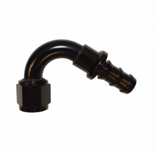 [PRF1542BLK] Push-On Hose Fitting, 120 Degree -6 Black - 1542BLK