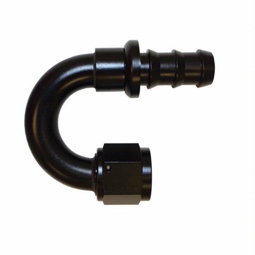 [PRF1565BLK] Push-On Hose Fitting, 180 Degree -12 Black - 1565BLK