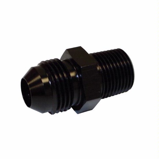 [PRF2004BLK] Straight AN Flare to Pipe -6 to 1/4" Black - 2004BLK