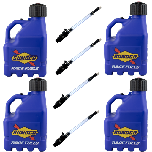 [RAJR3004BL-4045] 3 Gallon Jug, Vented, w/ Aluminum Valve Hose, 4 Pack, Blue - R3004BL-4045