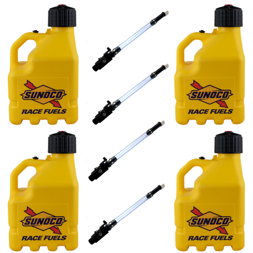 [RAJR3004YL-4045] 3 Gallon Jug, Vented, w/ Aluminum Valve Hose, 4 Pack, Yellow - R3004YL-4045