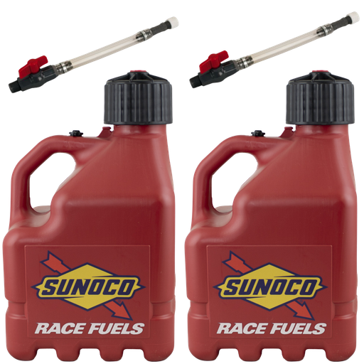 [RAJR3002RD-5226] 3 Gallon Jug, Vented, w/ Plastic Valve Hose, 2 Pack, Red - R3002RD-5226