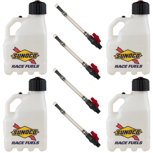 [RAJR3004CL-5226] 3 Gallon Jug, Vented, w/ Plastic Valve Hose, 4 Pack, Clear - R3004CL-5226