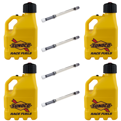 [RAJR3004YL-3044] 3 Gallon Jug, Vented, w/ Deluxe Hose, 4 Pack, Yellow - R3004YL-3044