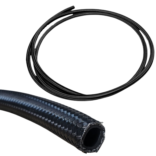 [PRFBA1010BK] Braided Stainless Steel Racing Hose AN -10, Black, 10 FT - BA1010BK