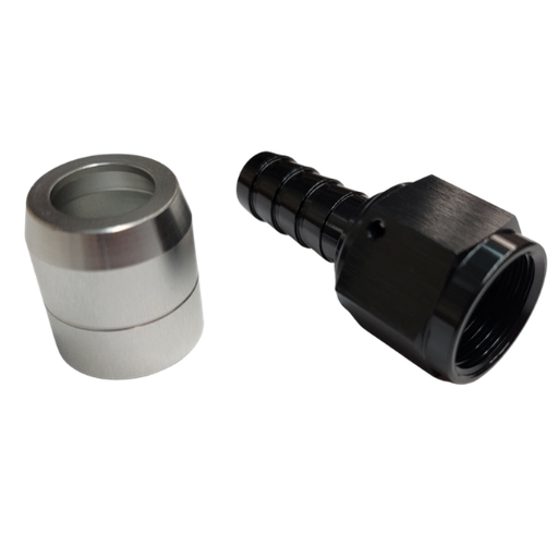 [PRF4216BLK] Aluminum Straight Crimp Fitting, -16 AN, Black - 4216BLK