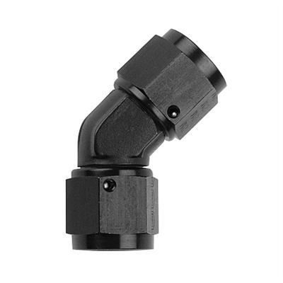 [PRF2971BLK] 45 Degree Coupler Union -6 AN to -6 AN Black - 2971BLK
