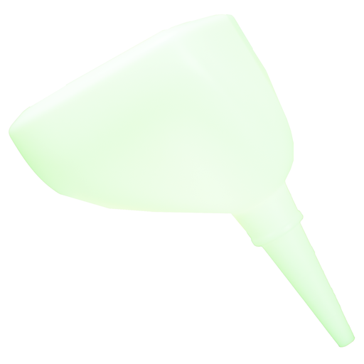 [RAJR6100GL] Jug Shaped Funnel, Glow in the Dark - R6100GL